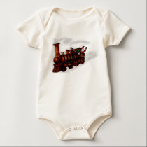 Steam Train Santa, babies t-shirts