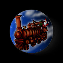 Steam Train Santa, button