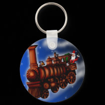 Steam Train Santa, keychain