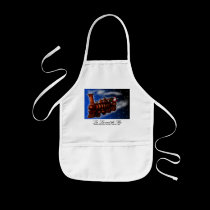 Steam Train Santa, kids apron