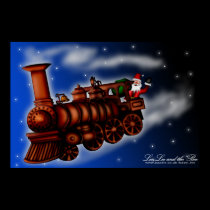 Steam Train Santa, print