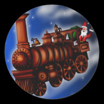 Steam Train Santa, sticker