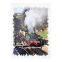 STEAM TRAINS UK PERSONALIZED INVITATION
