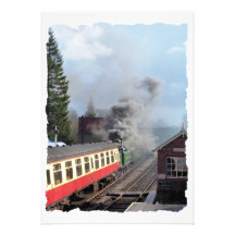 STEAM TRAINS UK PERSONALIZED INVITATION