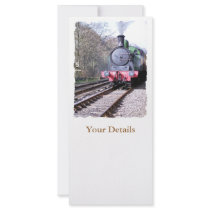 STEAM TRAINS UK PERSONALIZED RACK CARD