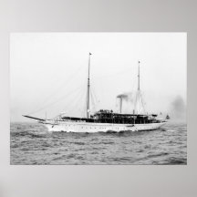 Steam Yacht Emerald, early 1900s Poster