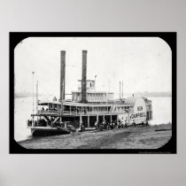 Steamboat Ben Campbell Daguerreotype 1852 Poster
