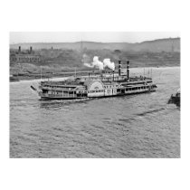 Steamboat 'Cincinnati' 1906 BW Poster