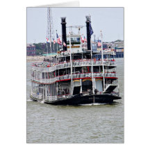 Steamboat on the Mississippi River Greeting Cards