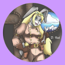 Steambunny Sticker stickers