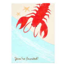 Steamed Lobsters Party Invitation