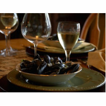 Steamed Muscles At The Dinner Table photo sculptures