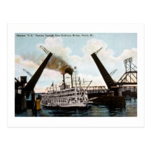 Steamer J.S., Peoria, Illinois Post Card