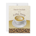 Steaming cappuccino coffee cup Party Invitation