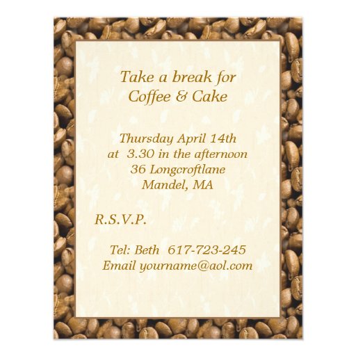 Steaming cappuccino coffee cup Party Invitation
