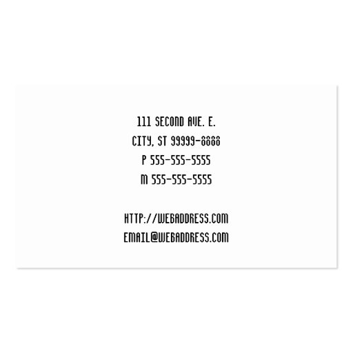 Steaming Cup in Hand Punchcard Business Card Template (back side)