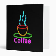 Steaming Cup of Neon Coffe Binders