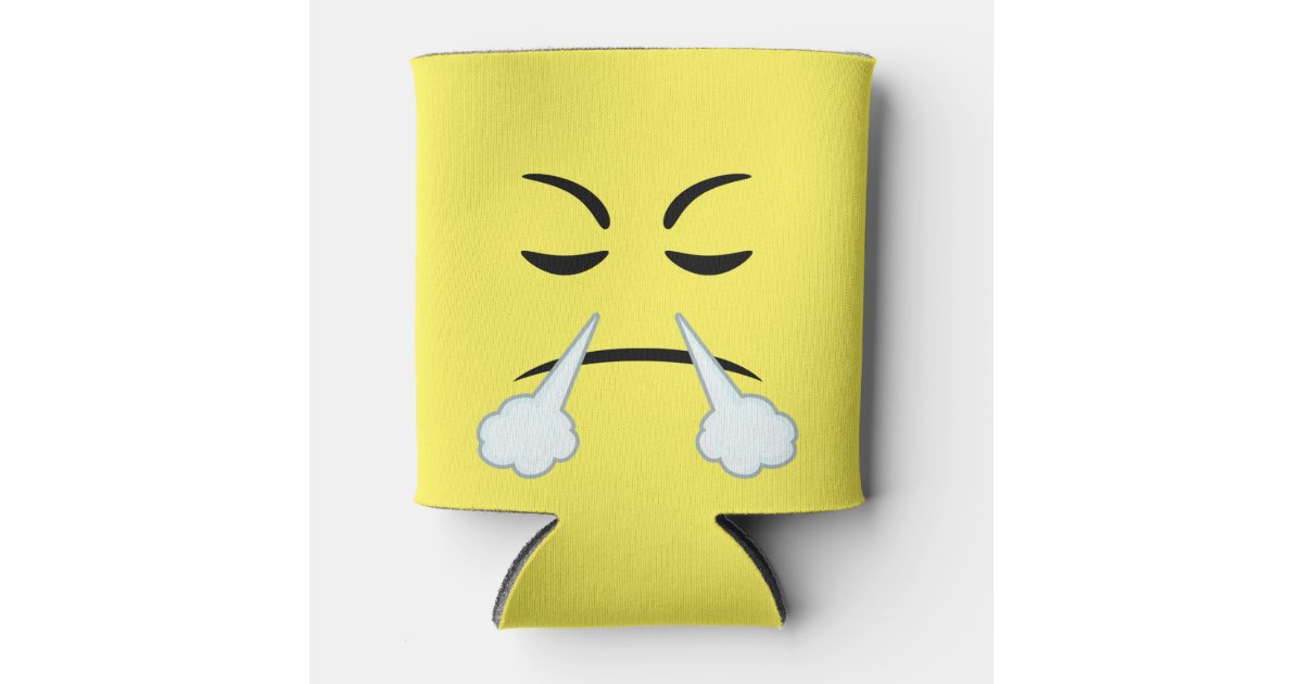 Steaming Emoji Can Cooler Zazzle