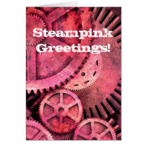Steampink Steampunk Gears Greeting Card