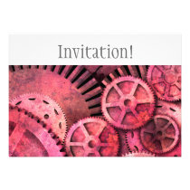 Steampink Steampunk Gears Personalized Announcement