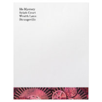 Steampink Steampunk Gears Letterhead