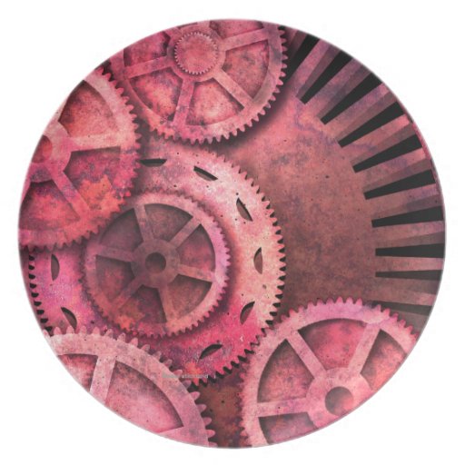 Steampink Steampunk Gears Party Plates