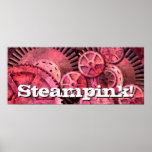 Steampink Steampunk Gears Posters