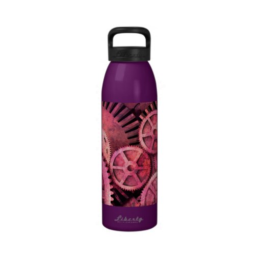Steampink Steampunk Gears Reusable Water Bottle