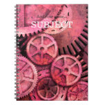 Steampink Steampunk Gears Spiral Notebooks