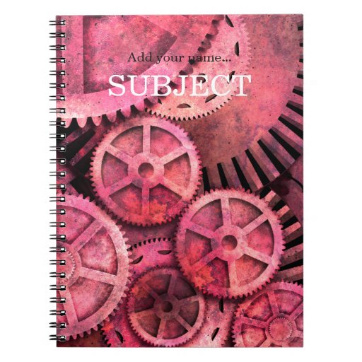 Steampink Steampunk Gears Spiral Notebooks