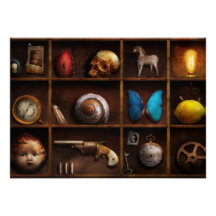 Steampunk - A box of curiosities Custom Invitations