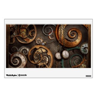 Steampunk - Abstract - Time is complicated Room Sticker