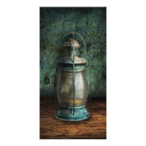 Steampunk - An old lantern Customized Photo Card