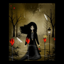 Steampunk Art Poster - Hearts on Fire posters