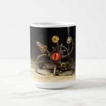 Steampunk Beholder Robot Coffee Mug