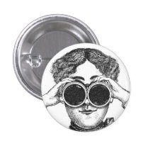 Steampunk Binoculars Button