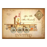 Steampunk Birthday Party Custom Invites