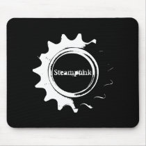 Steampunk Black Mousepad