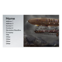 Steampunk - Blimp - Airship Maximus Business Card Templates