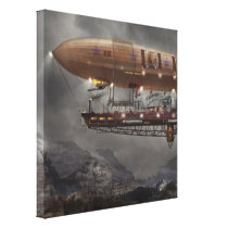 Steampunk - Blimp - Airship Maximus canvas prints