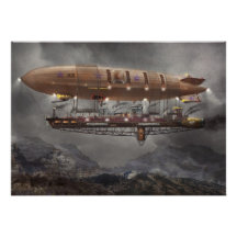 Steampunk - Blimp - Airship Maximus Personalized Announcements