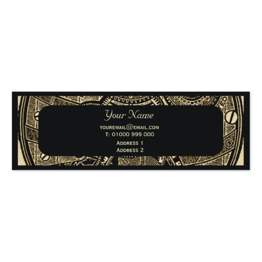 Steampunk Business Card (front side)