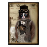 Steampunk Cat Custom Notecard