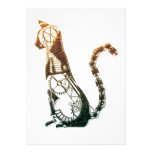 Steampunk cat invitation