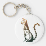 Steampunk cat keychain