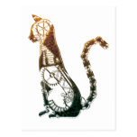 Steampunk cat postcards