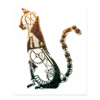 Steampunk cat posters