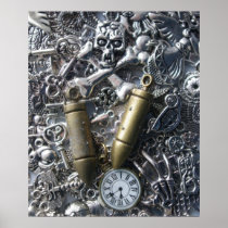Steampunk charms print