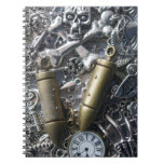 Steampunk charms spiral notebook