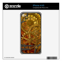 Steampunk Classic Brass Iphone 4 Decals